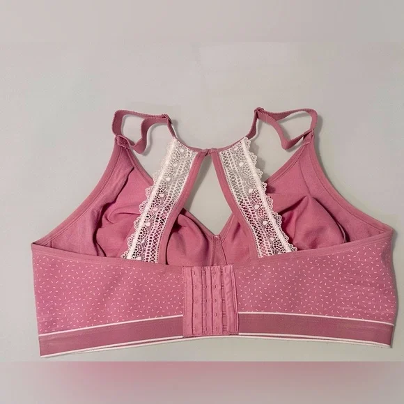 Lane Bryant Cacique Pink Minimizer Racerback Bra - Picture 2 of 3